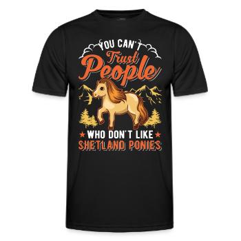 Shetland Pony Cadeau Shetty - T-shirt sport Homme - noir - Devant - AI Model Male 178 dark (178cm)