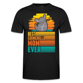 Best Chinchilla Mom Ever Chinchilla Mama - Männer Funktions-T-Shirt - Schwarz - Vorne - AI Model Male 178 dark (178cm)