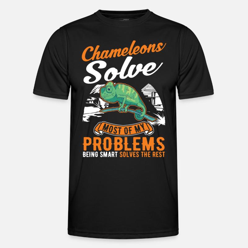 Chamäleon Geschenk Chameleon Männer Funktions-T-Shirt