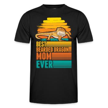 Best Bearded Dragon Mom Ever Bartagamen Mama - Men's Functional T-Shirt - black - Front - AI Model Male 178 dark (178cm)
