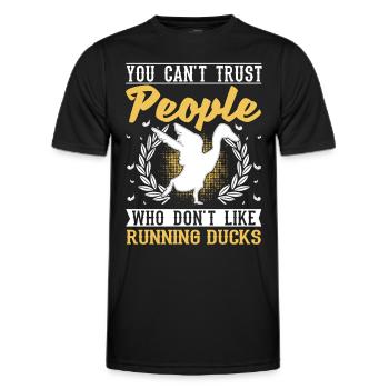 Indian Running Duck Gift Running Duck - Men's Functional T-Shirt - black - Front - AI Model Male 178 dark (178cm)