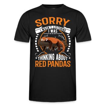 Red Panda Cadeau Panda Rouge - T-shirt sport Homme - noir - Devant - AI Model Male 178 dark (178cm)