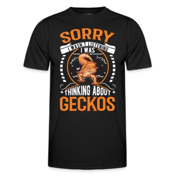 Gecko Geschenk Leopardgecko - Männer Funktions-T-Shirt - Schwarz - Vorne - AI Model Male 178 dark (178cm)