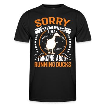 Indian Running Duck Gift Running Duck - Men's Functional T-Shirt - black - Front - AI Model Male 178 dark (178cm)