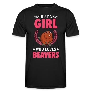 Beaver Girl Beaver Dam - T-shirt sport Homme - noir - Devant - AI Model Male 178 dark (178cm)