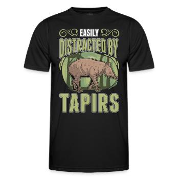 Easily distracted by Tapirs - Männer Funktions-T-Shirt - Schwarz - Vorne - AI Model Male 178 dark (178cm)