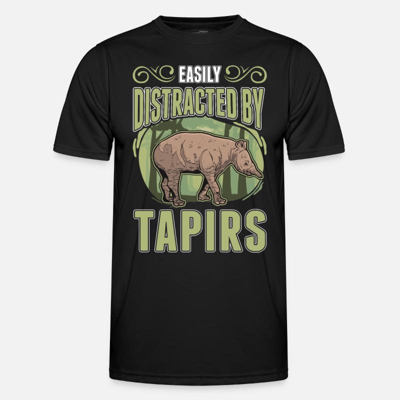 Easily distracted by Tapirs - Men's Functional T-Shirt - black
