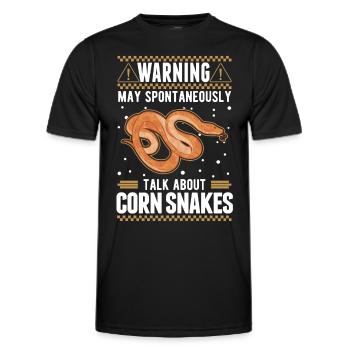Avertissement Corn Snake Gift Corn Snake - T-shirt sport Homme - noir - Devant - AI Model Male 178 dark (178cm)