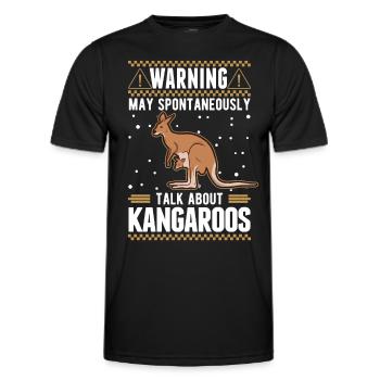 Kangourou Australie Kangourou australien - T-shirt sport Homme - noir - Devant - AI Model Male 178 dark (178cm)