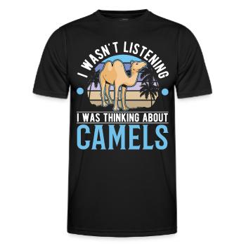 Kamel Geschenk Dromedar Camel Großkamel - Männer Funktions-T-Shirt - Schwarz - Vorne - AI Model Male 178 dark (178cm)