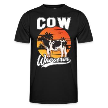 Cow Whisperer Farmer Cattle Breeder Cows - Men's Functional T-Shirt - black - Front - AI Model Male 178 dark (178cm)