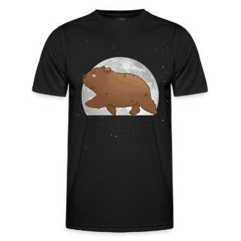 Wombat Moon - T-shirt sport Homme - noir - Devant - AI Model Male 178 dark (178cm)