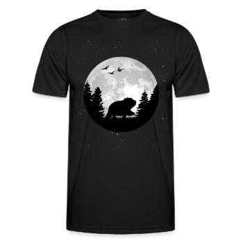 Wombat Moon - T-shirt sport Homme - noir - Devant - AI Model Male 178 dark (178cm)