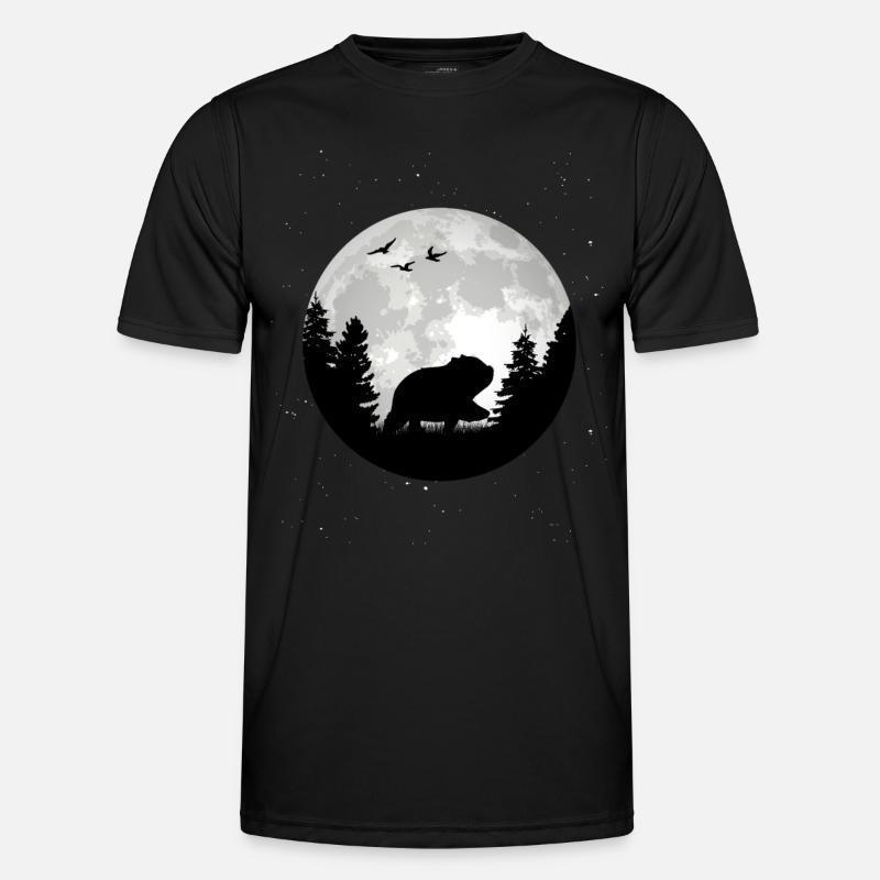 Wombat Moon - Men's Functional T-Shirt - black