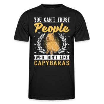 Capybara Gift Capibara - Men's Functional T-Shirt - black - Front - AI Model Male 178 dark (178cm)