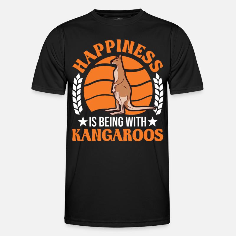 Känguru Glück Australisches Kangaroo Männer Funktions-T-Shirt