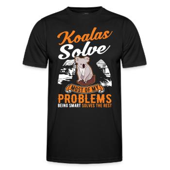 Koala Gift Koala Bear - Men's Functional T-Shirt - black - Front - AI Model Male 178 dark (178cm)