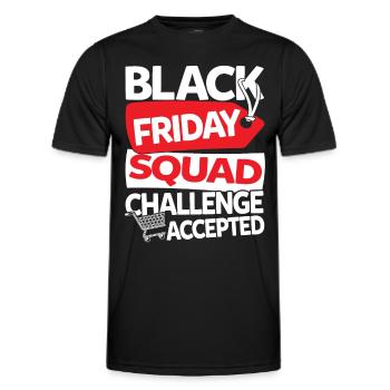 Black Friday Squad Challenge Accepted - Männer Funktions-T-Shirt - Schwarz - Vorne - AI Model Male 178 dark (178cm)