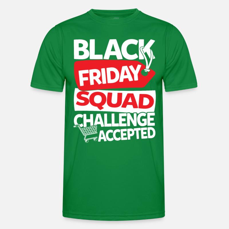 Black Friday Squad Challenge Accepted Männer Funktions-T-Shirt