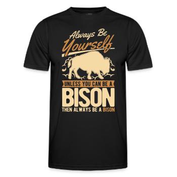 Soyez toujours vous-même Bison Buffle Büffel - T-shirt sport Homme - noir - Devant - AI Model Male 178 dark (178cm)