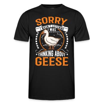 Geese Gift Goose Farmer Goose Goose - Men's Functional T-Shirt - black - Front - AI Model Male 178 dark (178cm)