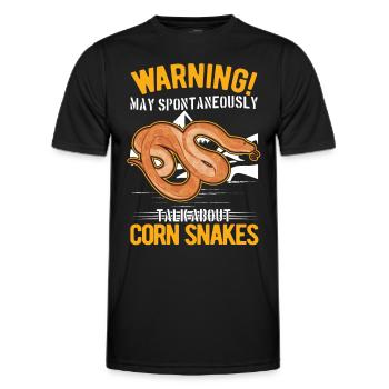 Avertissement Corn Snake Gift Corn Snake - T-shirt sport Homme - noir - Devant - AI Model Male 178 dark (178cm)