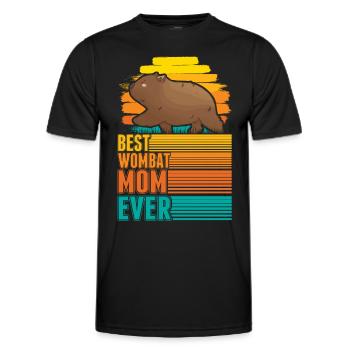Best Wombat Mom Ever Wombat Mama - Men's Functional T-Shirt - black - Front - AI Model Male 178 dark (178cm)