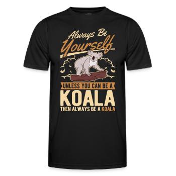 Always be yourself Koala - Männer Funktions-T-Shirt - Schwarz - Vorne - AI Model Male 178 dark (178cm)