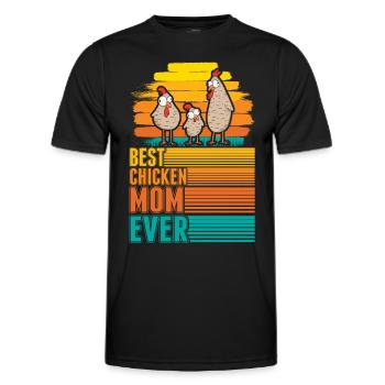 Meilleure maman poulet de tous les temps Hühner Mama - T-shirt sport Homme - noir - Devant - AI Model Male 178 dark (178cm)