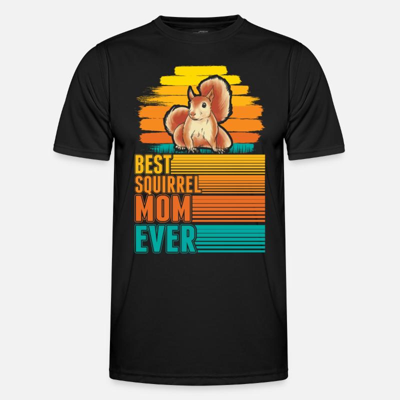 Best Squirrel Mom Ever Eichhörnchen Mama Männer Funktions-T-Shirt