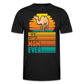 Meilleure maman chameau de tous les temps Kamel Mama - T-shirt sport Homme - noir - Devant - AI Model Male 178 dark (178cm)