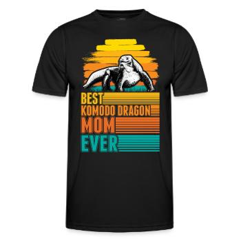 Meilleure maman dragon de Komodo Jamais Komodo Monitor Mama - T-shirt sport Homme - noir - Devant - AI Model Male 178 dark (178cm)