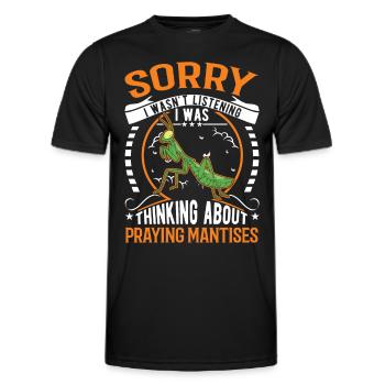 Mante religieuse mante mante mante mante - T-shirt sport Homme - noir - Devant - AI Model Male 178 dark (178cm)