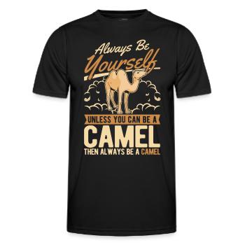 Always be yourself Camel Big Camel Camel - Men's Functional T-Shirt - black - Front - AI Model Male 178 dark (178cm)