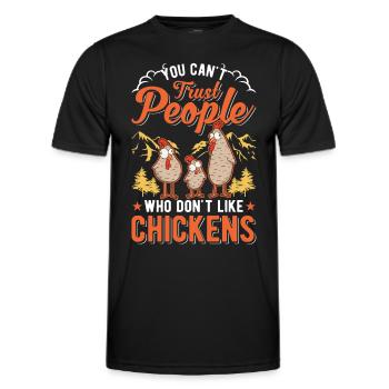 Chickens Farmer Chicken Farmer Chicken - Men's Functional T-Shirt - black - Front - AI Model Male 178 dark (178cm)