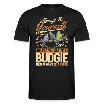 Toujours être toi-même Perruche perruche - T-shirt sport Homme - noir - Devant - AI Model Male 178 dark (178cm)