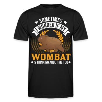 Australischer Wombat Geschenk - Männer Funktions-T-Shirt - Schwarz - Vorne - AI Model Male 178 dark (178cm)