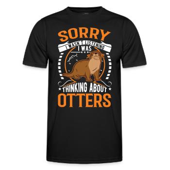 Loutre Cadeau Loutre Loutre Loutre Loutre de mer - T-shirt sport Homme - noir - Devant - AI Model Male 178 dark (178cm)