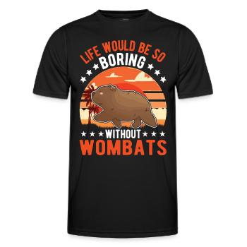Australian Wombat - Men's Functional T-Shirt - black - Front - AI Model Male 178 dark (178cm)