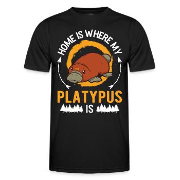Platypus at home Platypus - Men's Functional T-Shirt - black - Front - AI Model Male 178 dark (178cm)