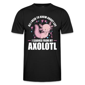 Axolotl Geschenk Schwanzlurch - Männer Funktions-T-Shirt - Schwarz - Vorne - AI Model Male 178 dark (178cm)