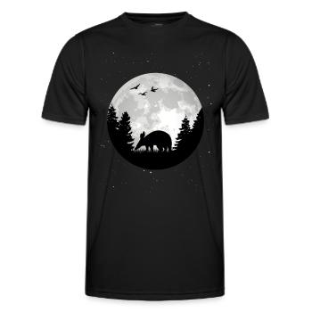 Aardvark Moon - Men's Functional T-Shirt - black - Front - AI Model Male 178 dark (178cm)
