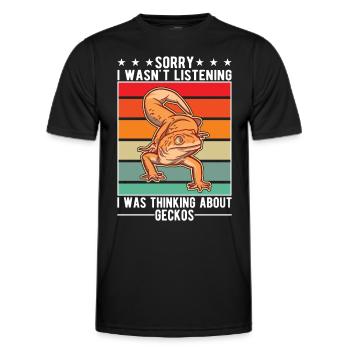 Gecko Cadeau Léopard Gecko - T-shirt sport Homme - noir - Devant - AI Model Male 178 dark (178cm)