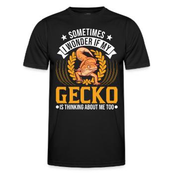 Gecko Cadeau Léopard Gecko - T-shirt sport Homme - noir - Devant - AI Model Male 178 dark (178cm)