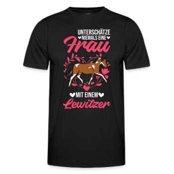 Lewitzer Pferd Besitzerin Lewitzer - Männer Funktions-T-Shirt - Schwarz - Vorne - AI Model Male 178 dark (178cm)