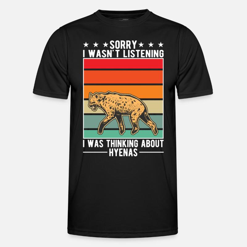 Hyäne Geschenk Erdwolf Hyena - Männer Funktions-T-Shirt - Schwarz