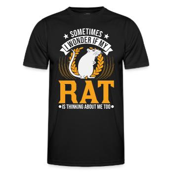 Rat Owner Gift Rat - Men's Functional T-Shirt - black - Front - AI Model Male 178 dark (178cm)
