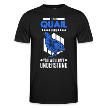 Wachtel Ding Wachtelzucht Wachtelzüchter - Männer Funktions-T-Shirt - Schwarz - Vorne - AI Model Male 178 dark (178cm)