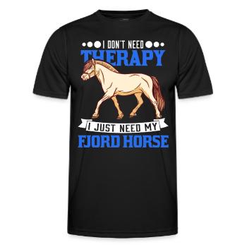 Fjord Horse Therapy Norwegian Horse Fjord Horse - Men's Functional T-Shirt - black - Front - AI Model Male 178 dark (178cm)