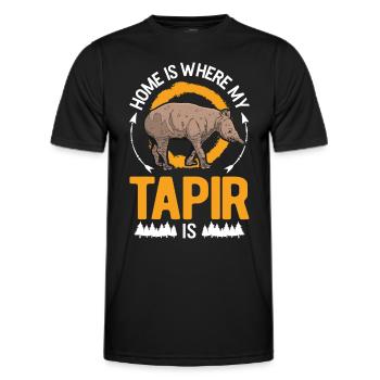 Zuhause ist wo mein Tapir ist - Männer Funktions-T-Shirt - Schwarz - Vorne - AI Model Male 178 dark (178cm)